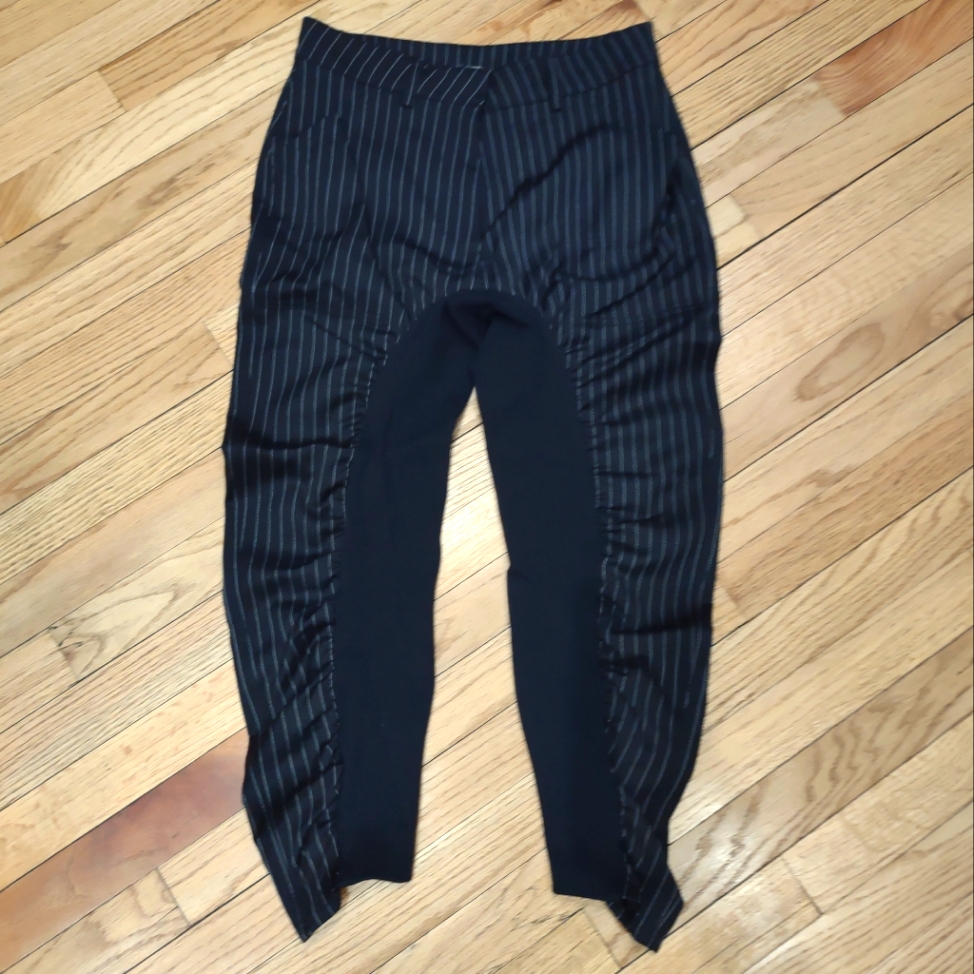 Stella Mccartney Black Striped Cropped Harem Pants 36/Xs